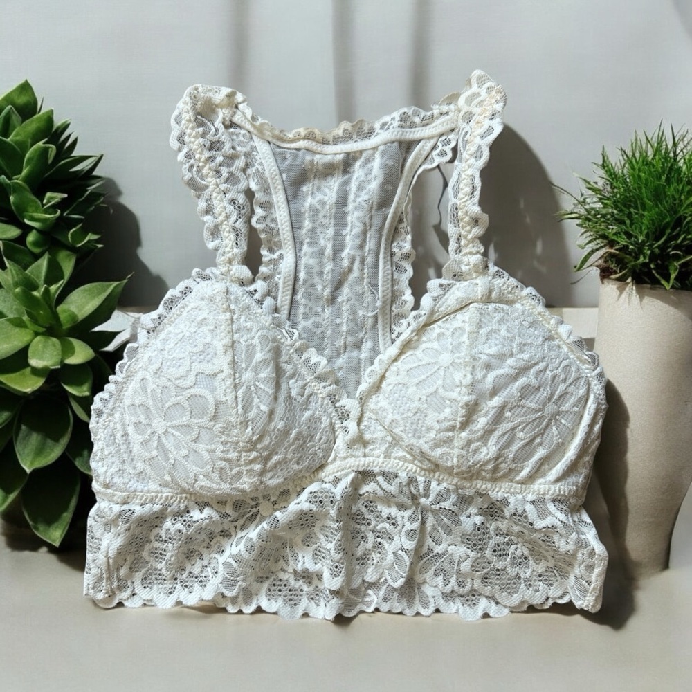aerie White Lace Bralette